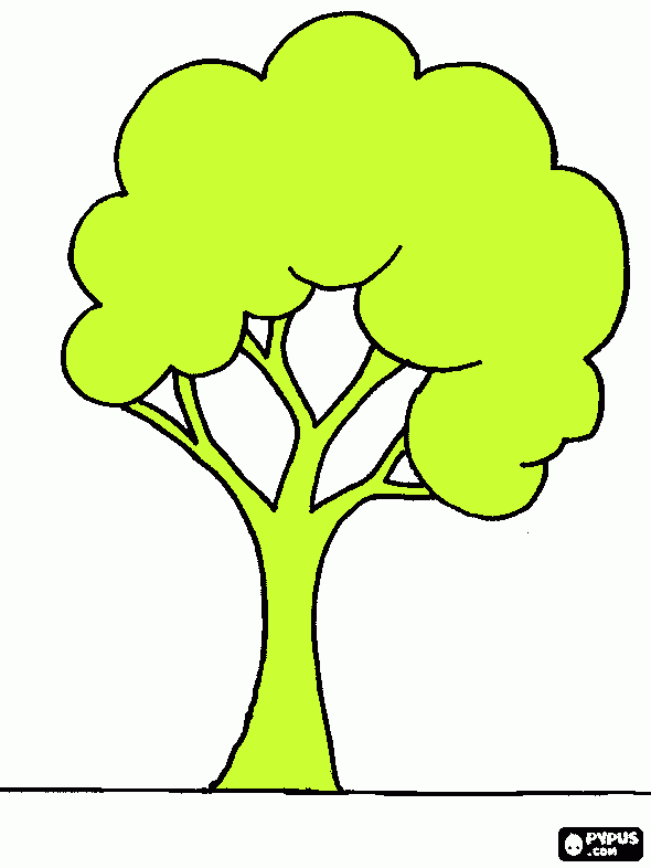 dessin arbre verte