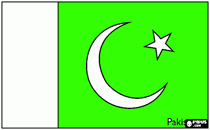 dessin c'est le drapeau du Pakistan