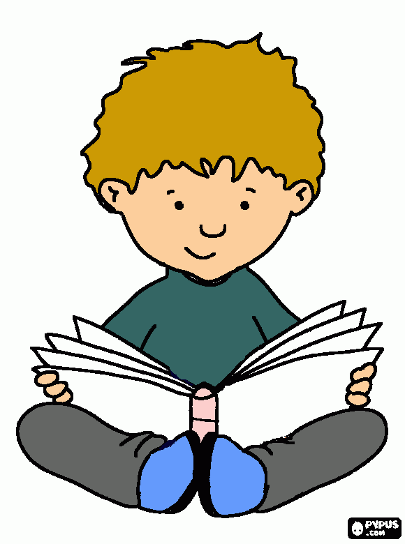 dessin Enfant qui lit un livre