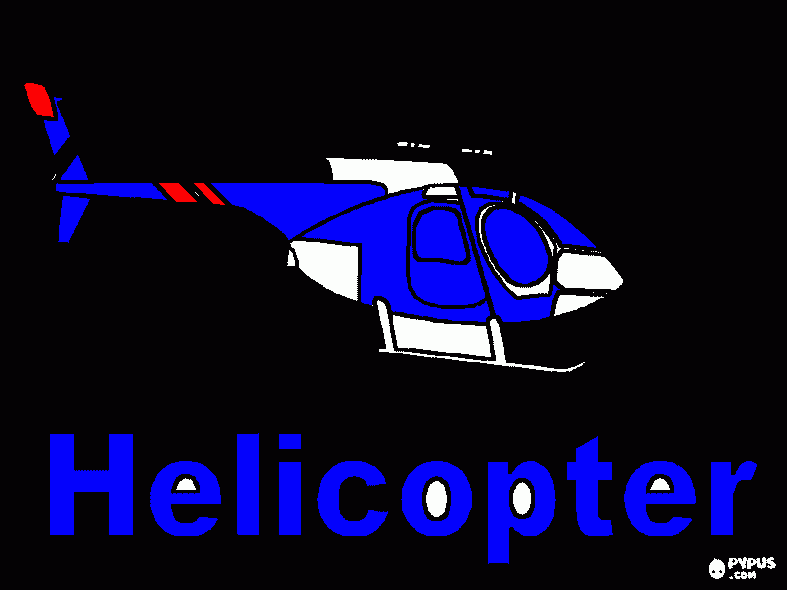 dessin Hélicoptère de Police de Grand Theft Auto