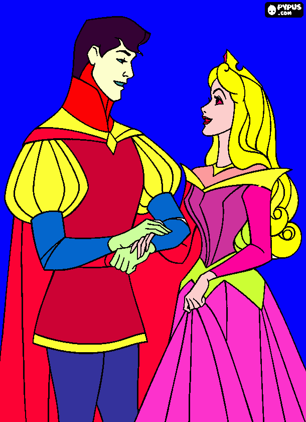 dessin la princesse aurore et le prince philip