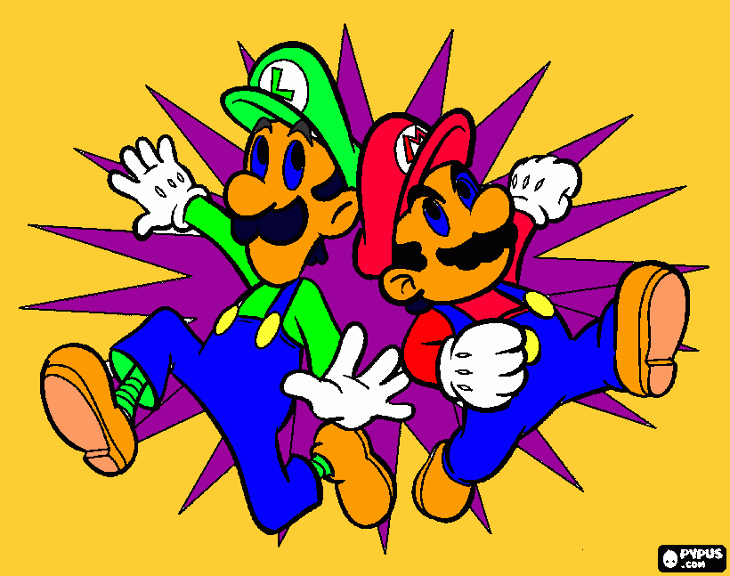 dessin Mario et Luigi