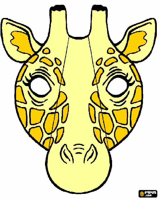 dessin masque girafe