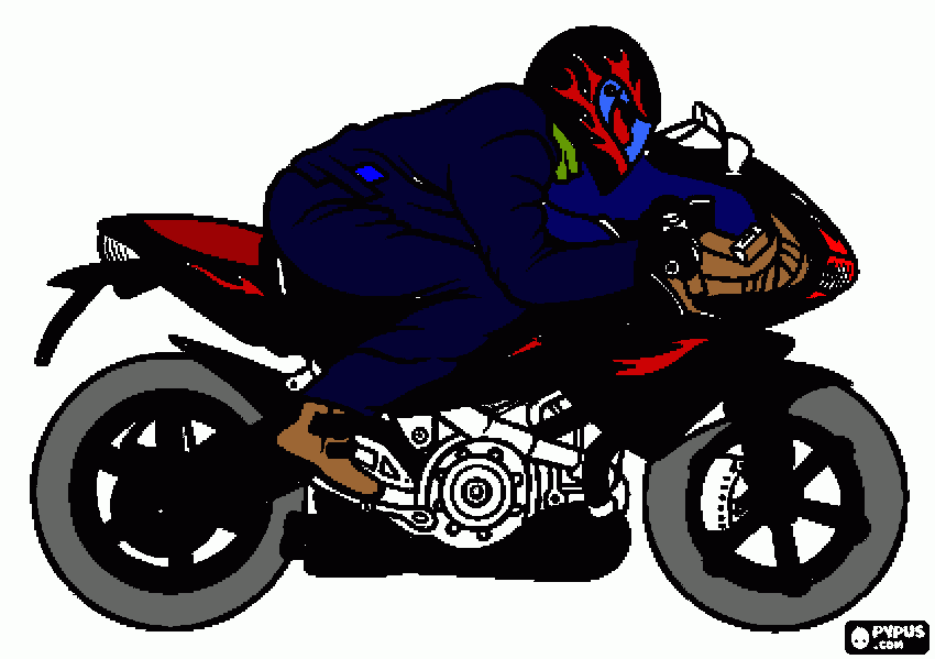 dessin papa en moto