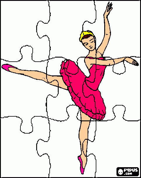 dessin puzzle danseuse