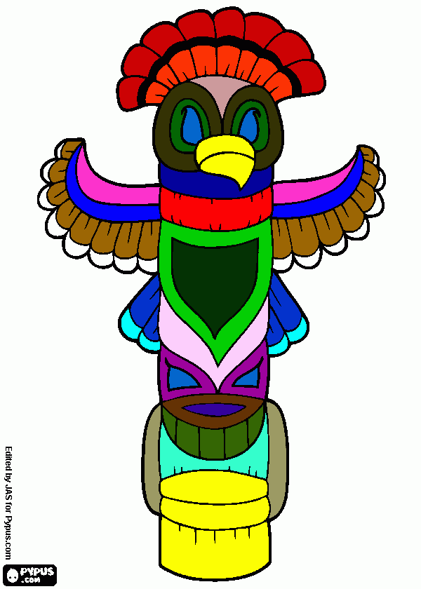 dessin Totem indien