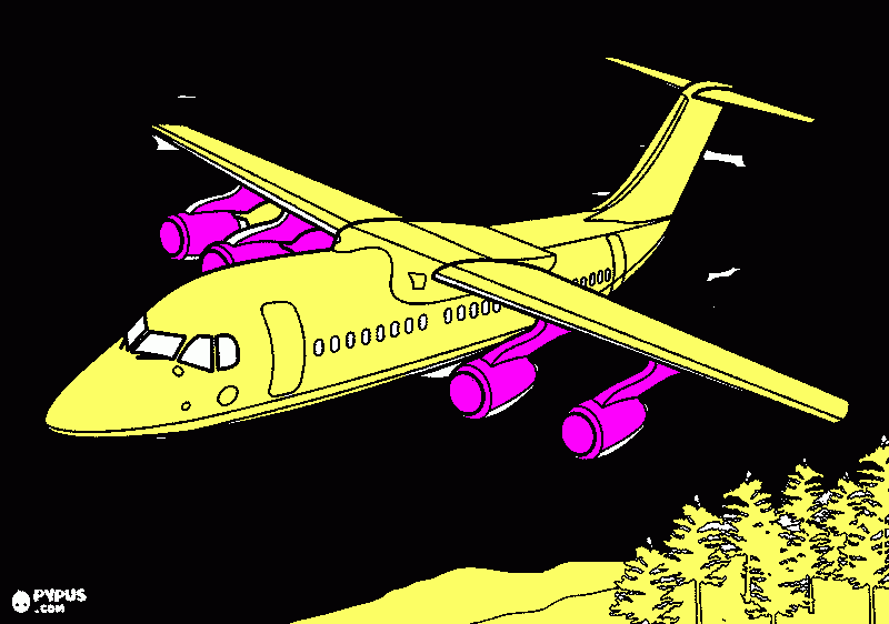 dessin avion de nuit pour le bresil