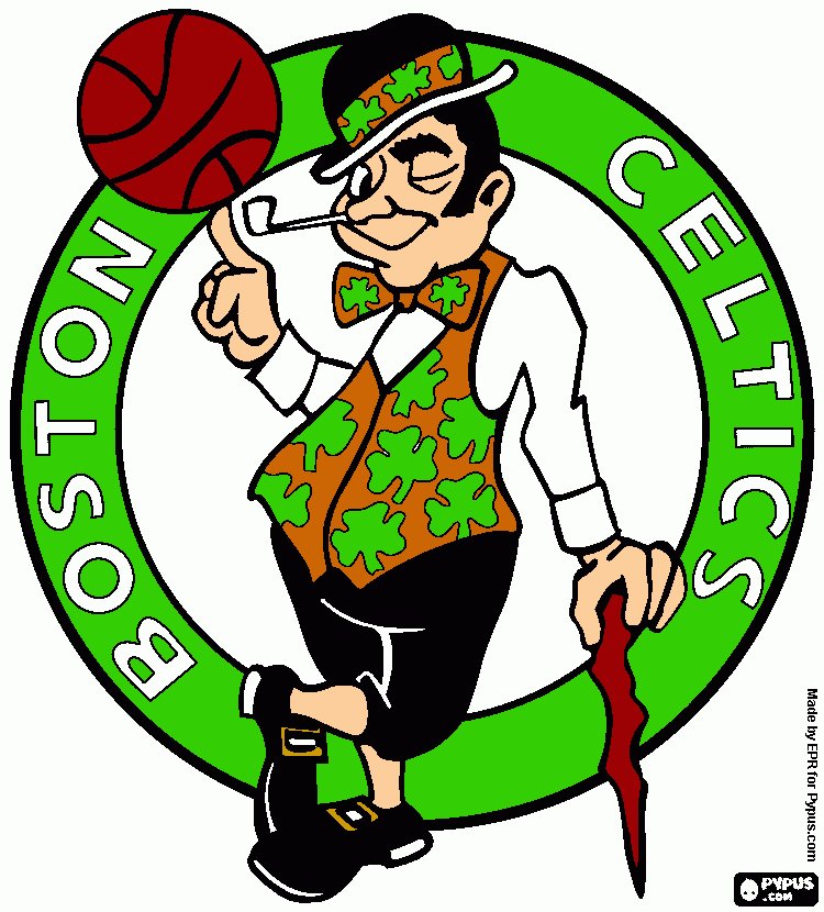 Boston Celtics à Colorier , Imprimer Boston Celtics