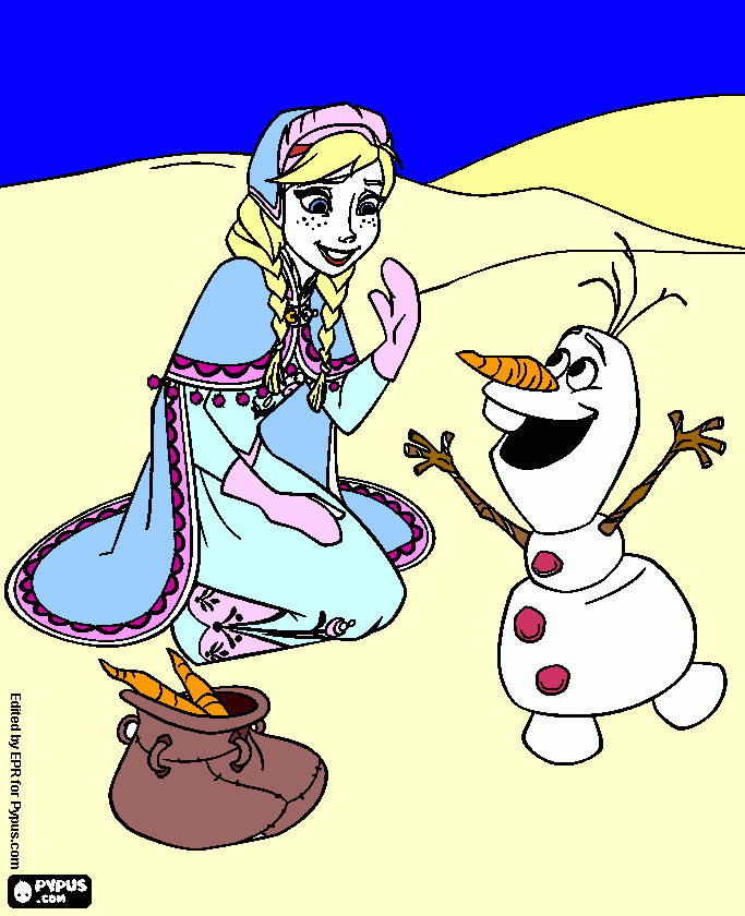 dessin elsa olaff